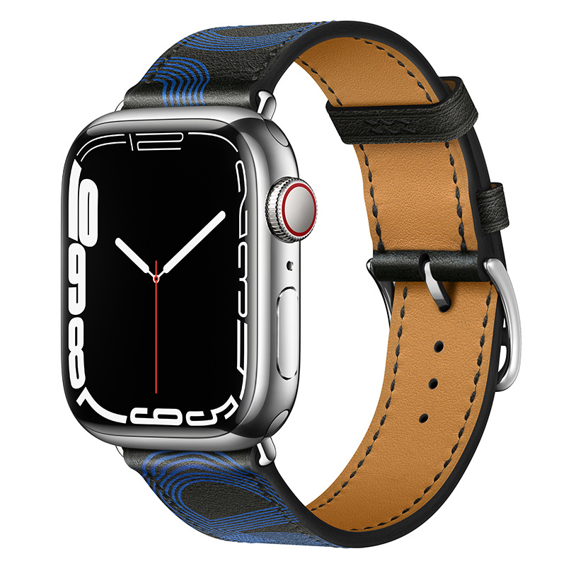 Echtes Lederhandgelenkband für die Apple Watch, handgenäht