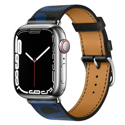 Echtes Lederhandgelenkband für die Apple Watch, handgenäht