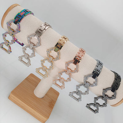 Bling-Diamant-Link-Armband für die Apple Watch