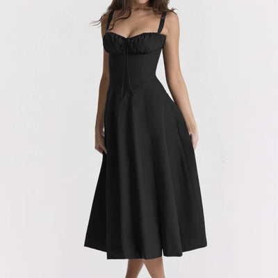 Isadora | Raffiniertes Midiformende Kleid mit Schlitz