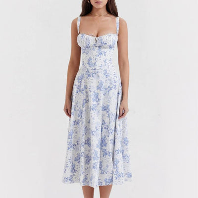 Isadora | Raffiniertes Midiformende Kleid mit Schlitz