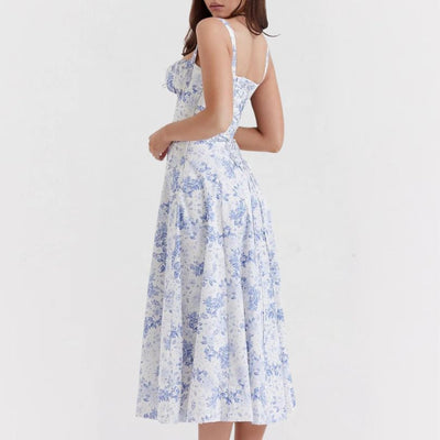 Isadora | Raffiniertes Midiformende Kleid mit Schlitz