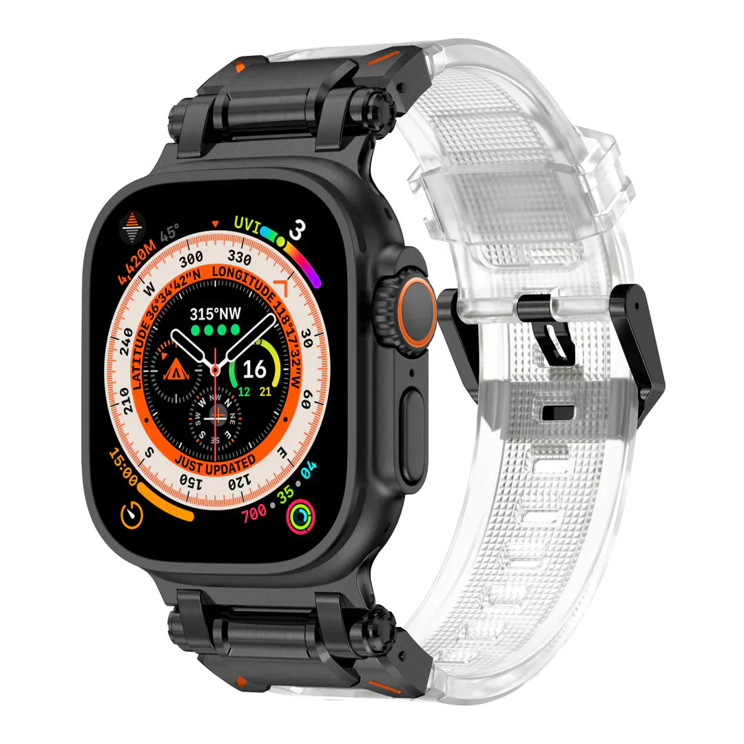 Neues Titan-Metallkopf-Silikonband für die Apple Watch