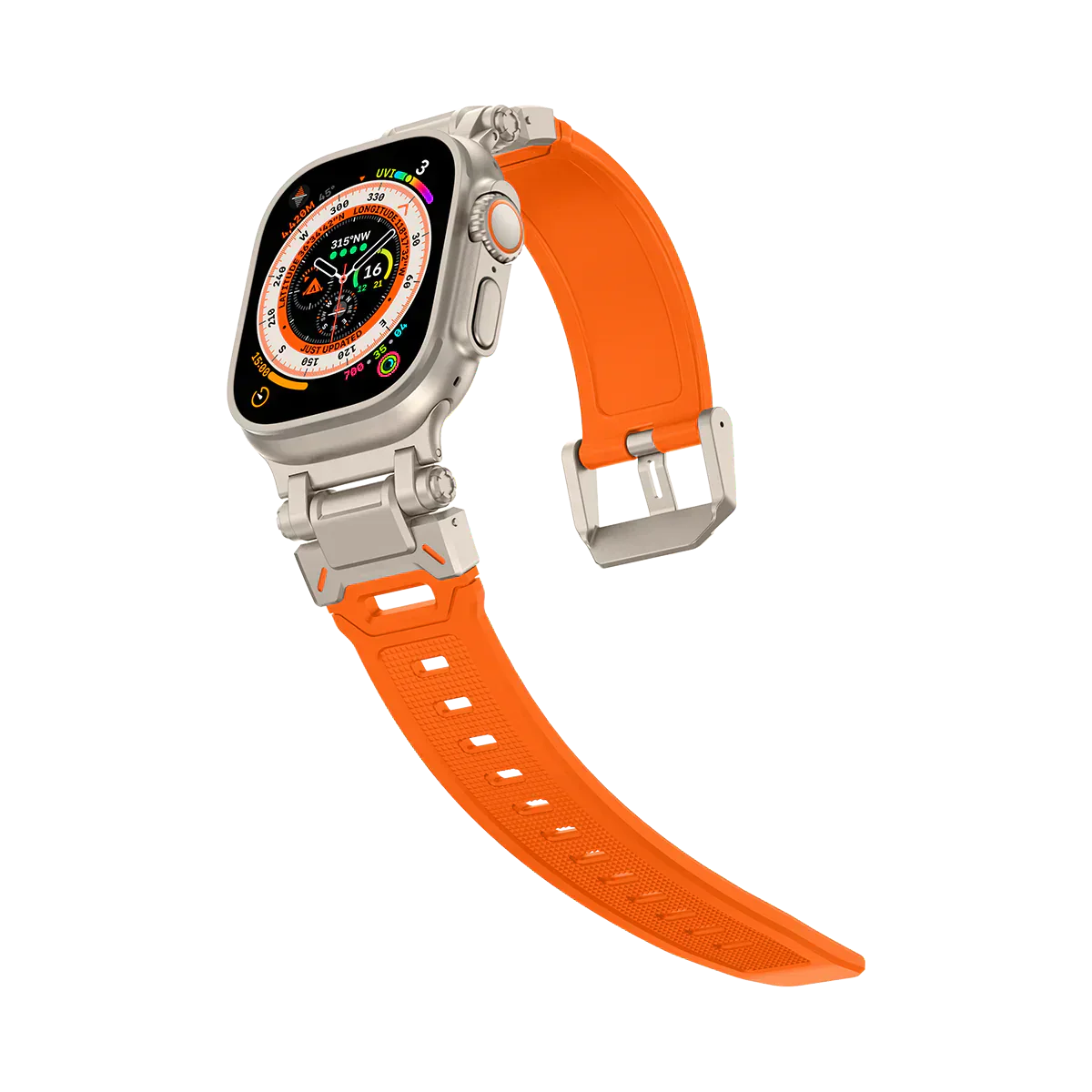 Neues Titan-Metallkopf-Silikonband für die Apple Watch