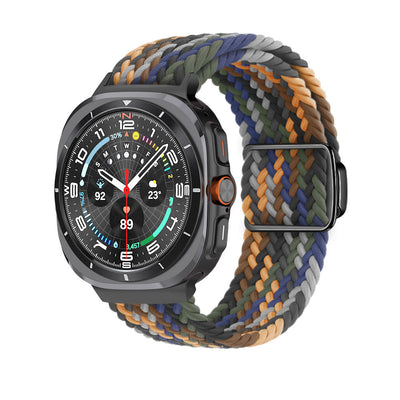 Magnetische Schnalle aus gewebtem Nylonarmband für die Samsung Galaxy Watch Ultra