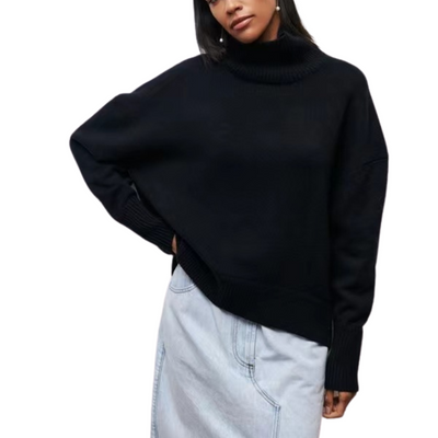 Pullover mit hohem Kragen für Damen