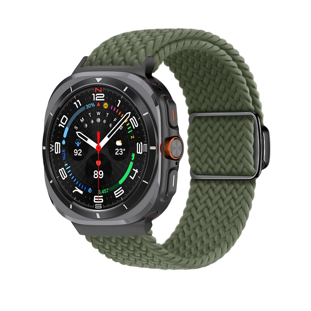 Magnetische Schnalle aus gewebtem Nylonarmband für die Samsung Galaxy Watch Ultra