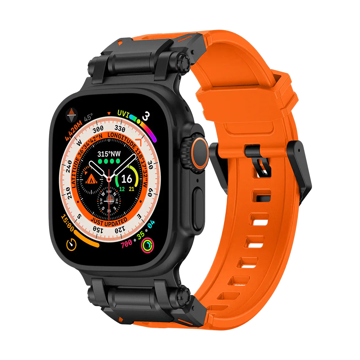 Neues Titan-Metallkopf-Silikonband für die Apple Watch