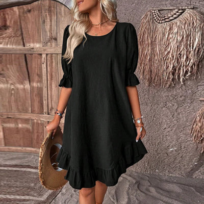 Celestina | Stilvolles Sommerkleid mit Puffärmeln für jeden Anlass