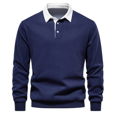 Klassisches Langarm-Poloshirt für Herren