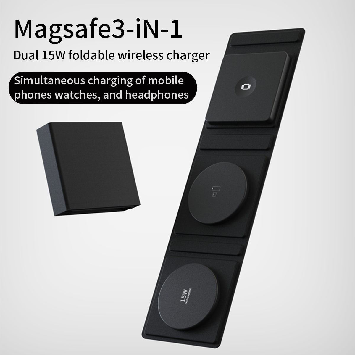 T31-Schnell faltbares 3-in-1 Wireless Charger