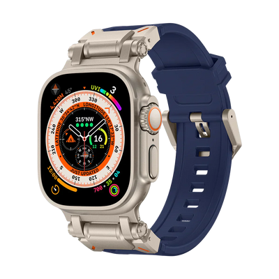 Neues Titan-Metallkopf-Silikonband für die Apple Watch