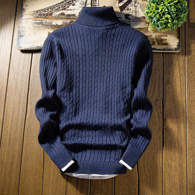 Bruno - Klassischer Baumwollpullover mit Rollkragen
