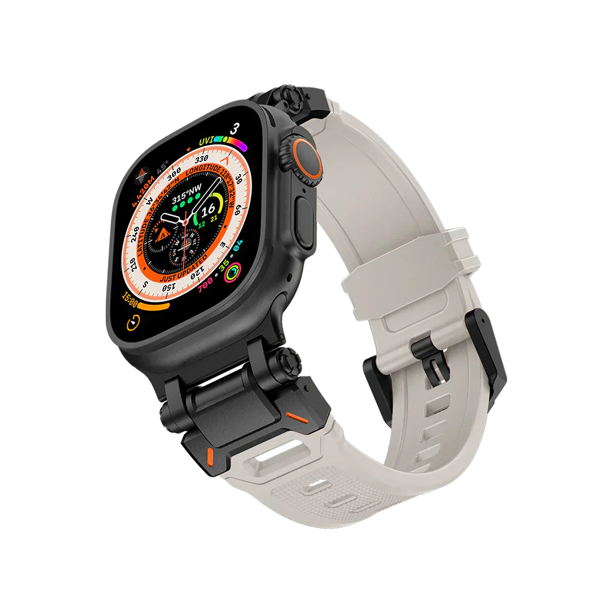 Neues Titan-Metallkopf-Silikonband für die Apple Watch