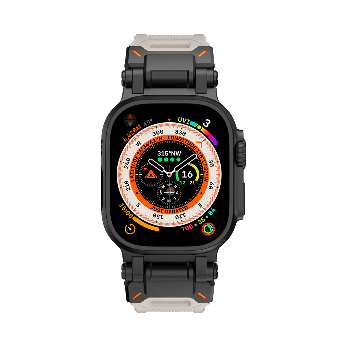 Neues Titan-Metallkopf-Silikonband für die Apple Watch