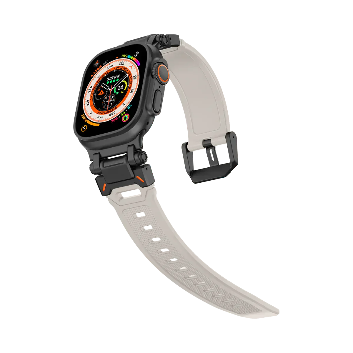 Neues Titan-Metallkopf-Silikonband für die Apple Watch