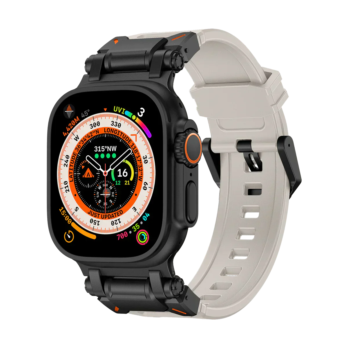 Neues Titan-Metallkopf-Silikonband für die Apple Watch