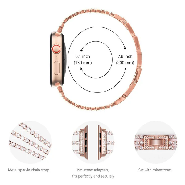 Bling Diamond Link Armband für die Apple Watch