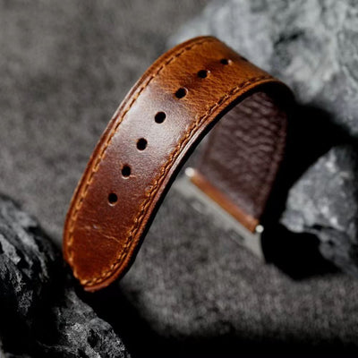 Walnussbraunes Lederarmband für die Apple Watch