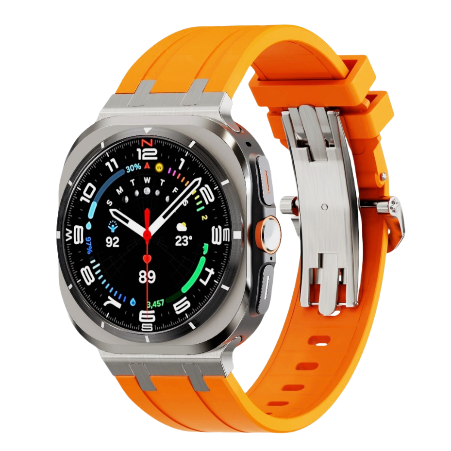 NEUES AP Dickes Silikonband mit Titanadapter für Samsung Watch Ultra