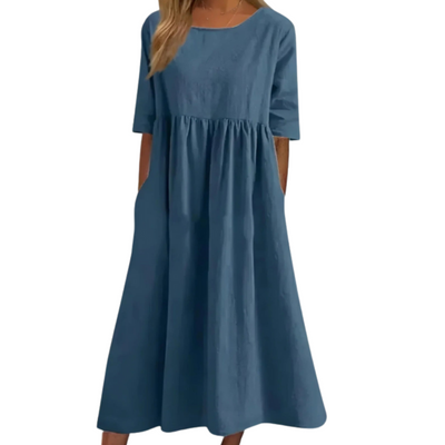 Lockeres Baumwollkleid Für Damen