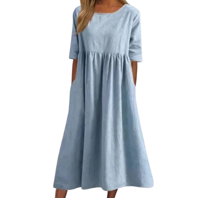 Lockeres Baumwollkleid Für Damen