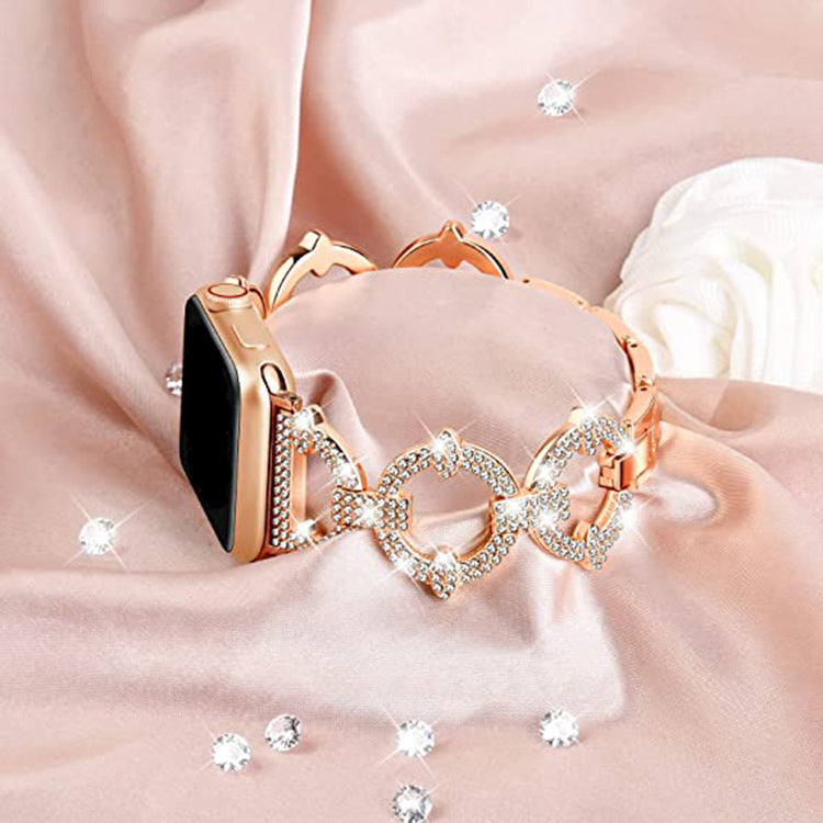 Bling-Diamant-Link-Armband für die Apple Watch