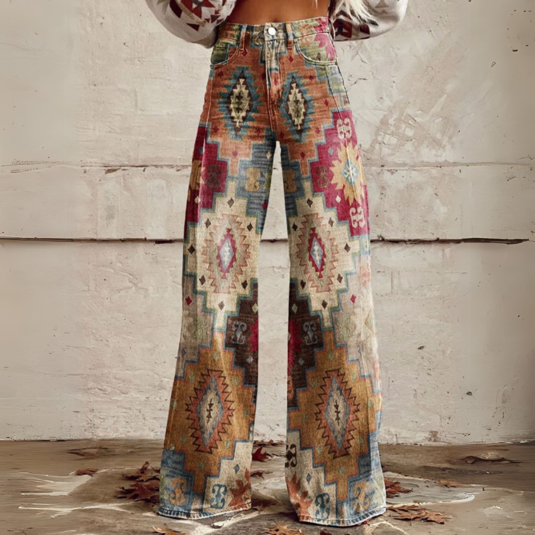 Gemusterte Hose für Damen