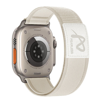 Lederlabel Trail Loop Nylon Band für die Apple Watch