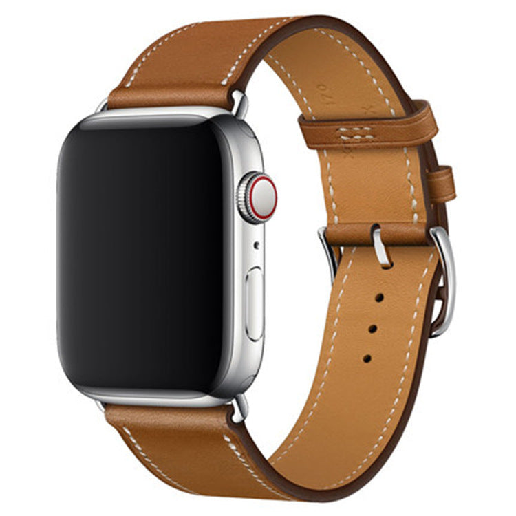 Echtes Lederhandgelenkband für die Apple Watch, handgenäht