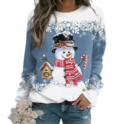 Schneemann-Sweatshirt für Damen