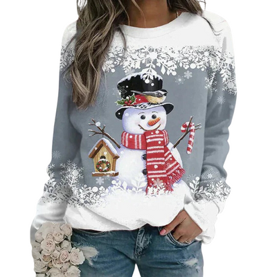 Schneemann-Sweatshirt für Damen
