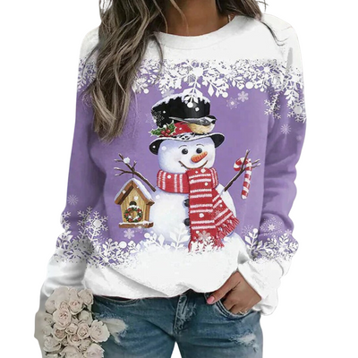 Schneemann-Sweatshirt für Damen