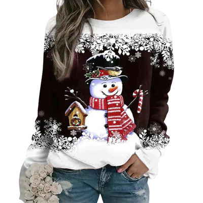 Schneemann-Sweatshirt für Damen