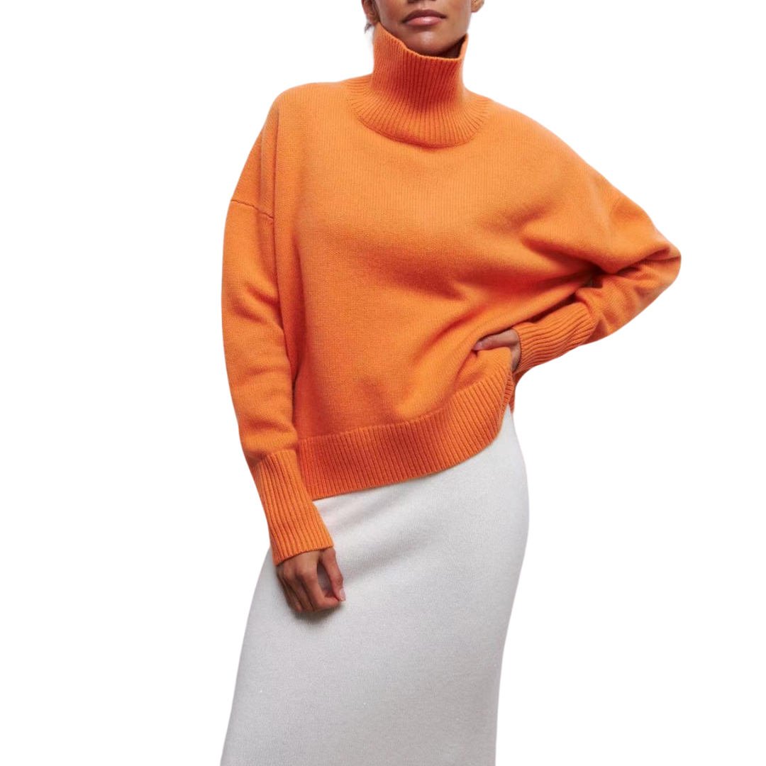 Pullover mit hohem Kragen für Damen