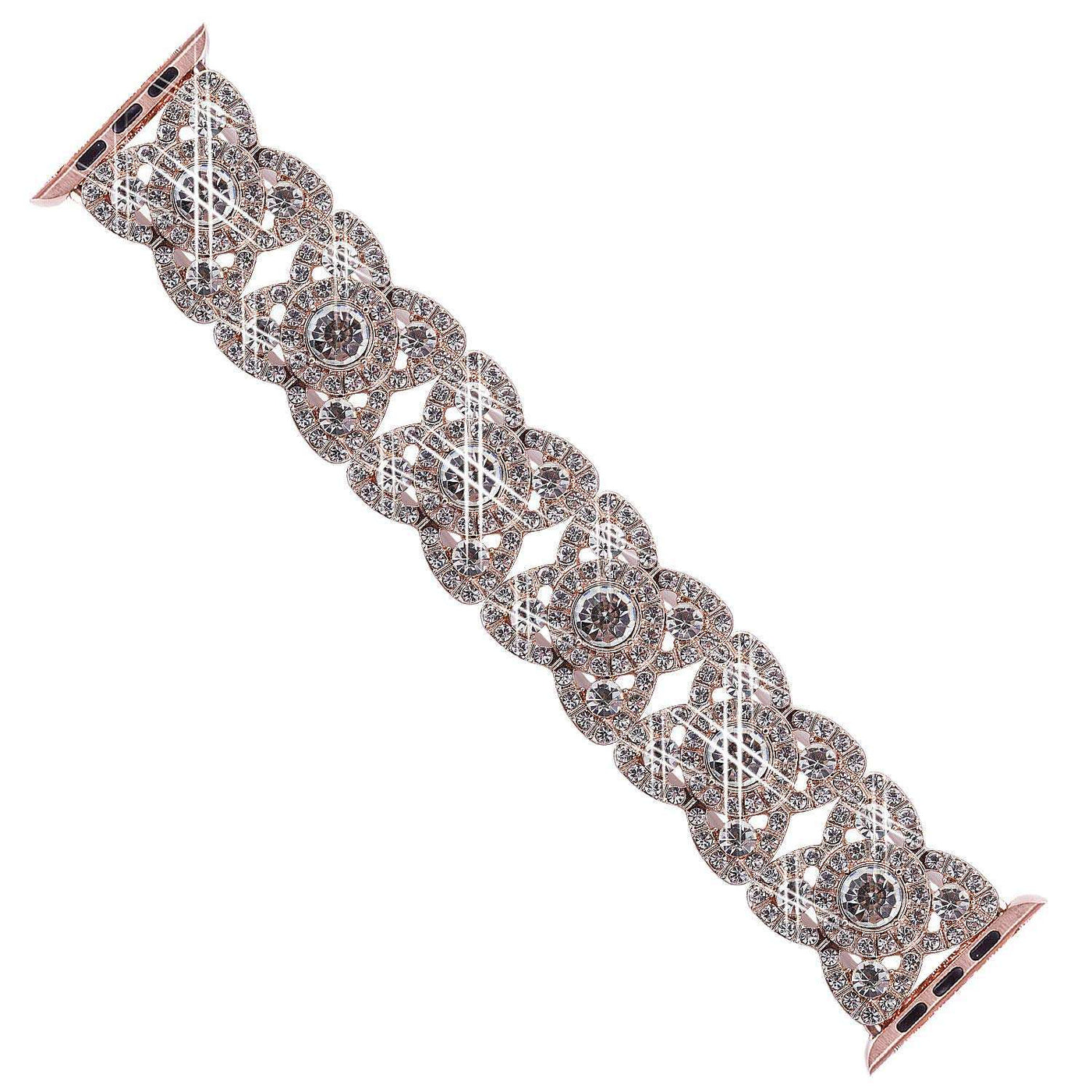Blumen-Metall-Diamant-Armband für die Apple Watch