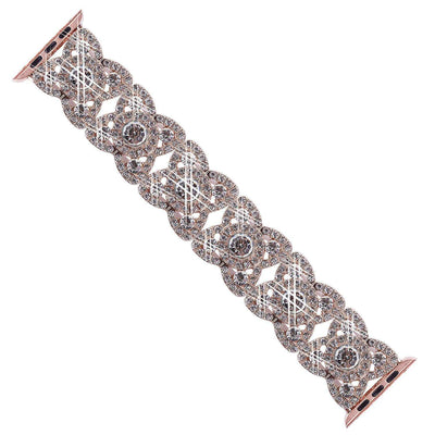 Blumen-Metall-Diamant-Armband für die Apple Watch