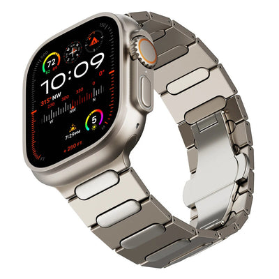 Titanium-Armband + Schmetterlingsschließe für Apple Watch Ultra 1/2