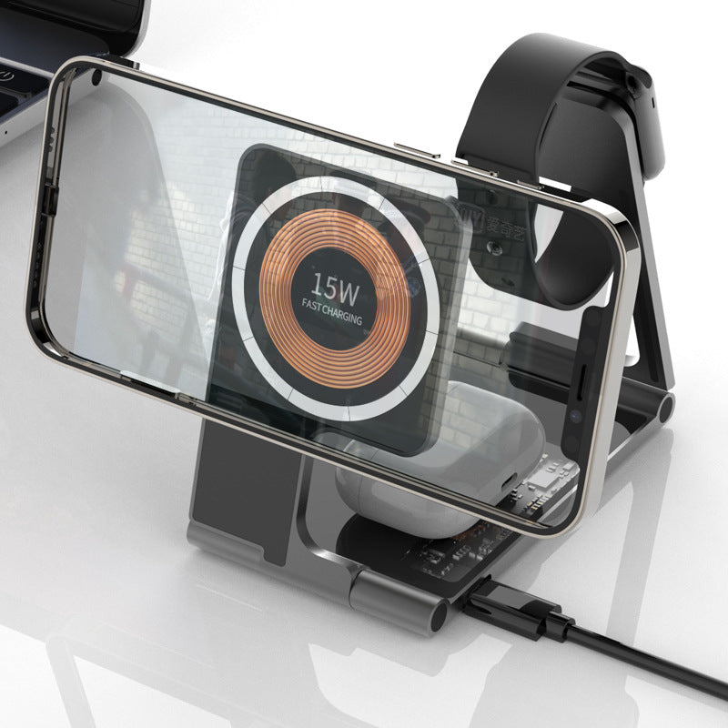 T25-3in 1 Wireless-Ladestation für Apple Watch & iPhone
