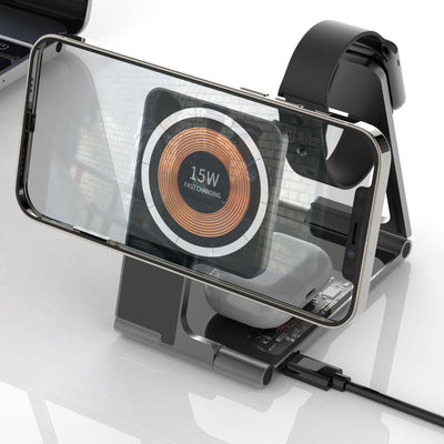 T25-3in 1 Wireless-Ladestation für Apple Watch & iPhone