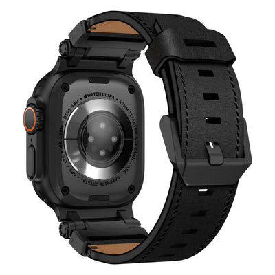Neue Titan-Metallkopf-Lederarmband für Apple Watch