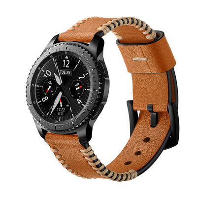 Leder Handgenähter Armband für Samsung Galaxy Watch 4/5/6/7-20mm