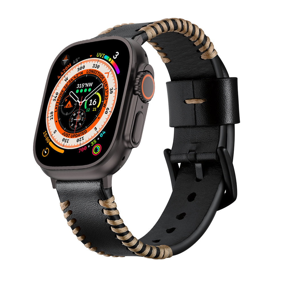 Leder Handgenähter Armband für die Apple Watch