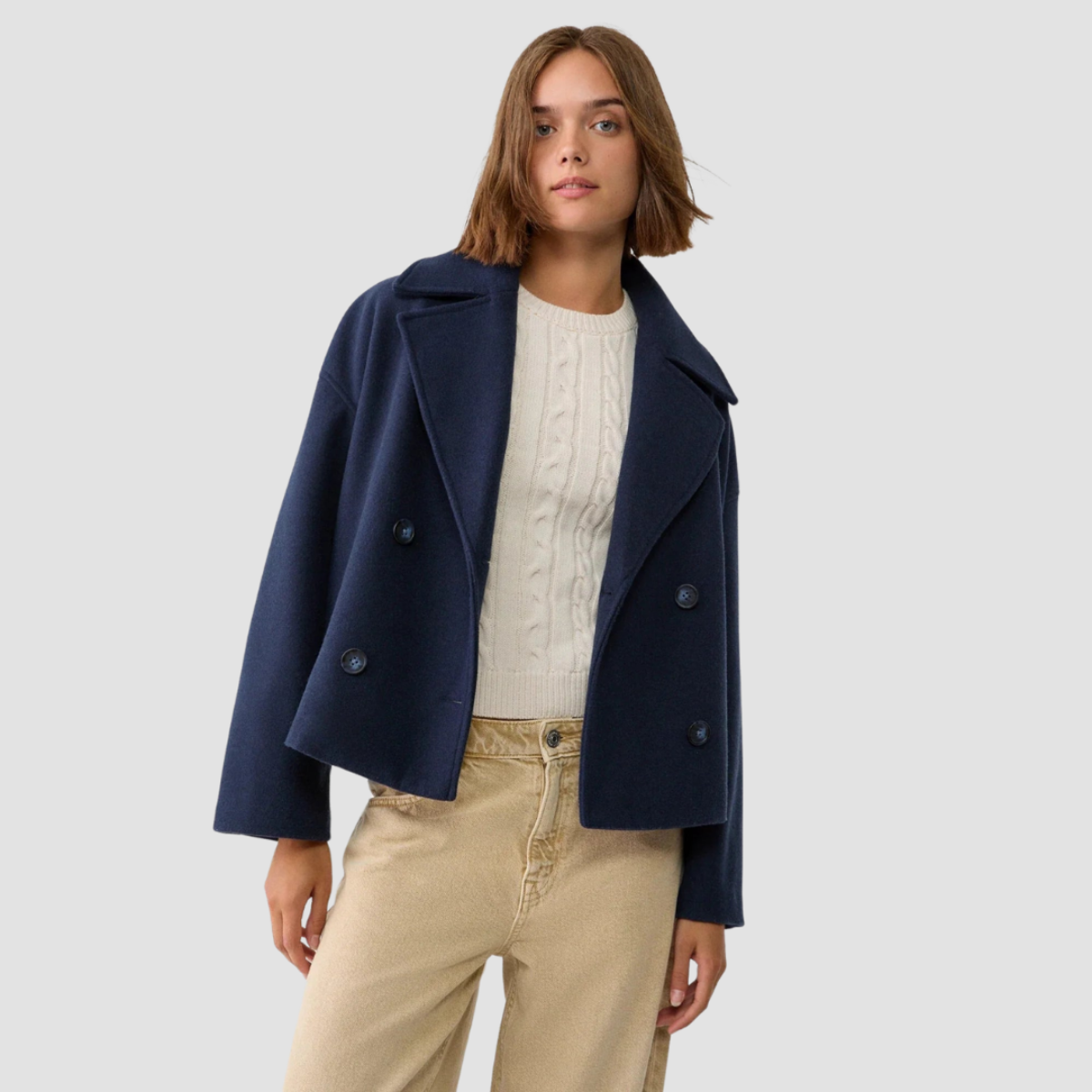 Boxy Zweireiher Jacke für Damen