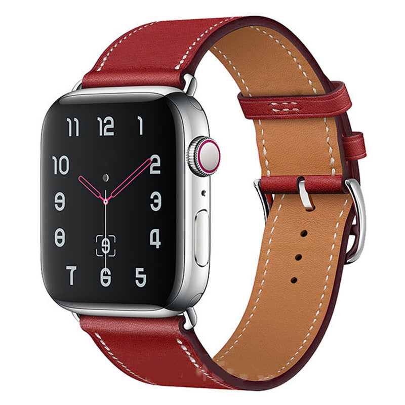 Echtes Lederhandgelenkband für die Apple Watch, handgenäht