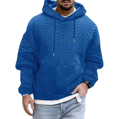 Kapuzenpullover mit Zopfmuster für Herren