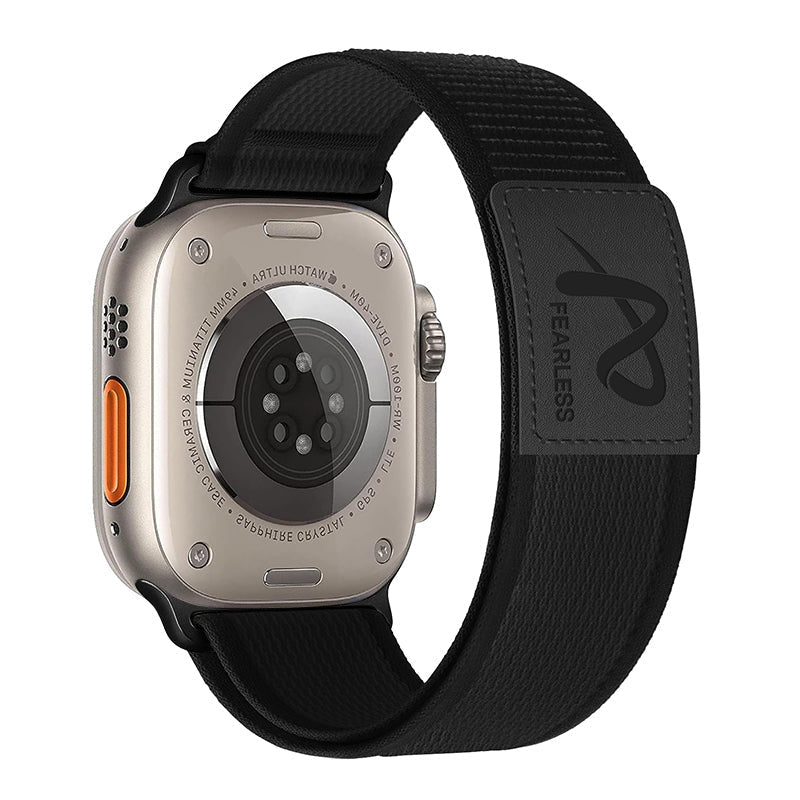 Lederlabel Trail Loop Nylon Band für die Apple Watch
