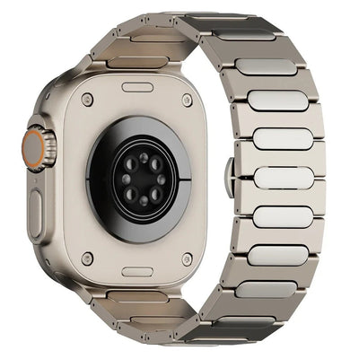 Titanium-Armband + Schmetterlingsschließe für Apple Watch Ultra 1/2