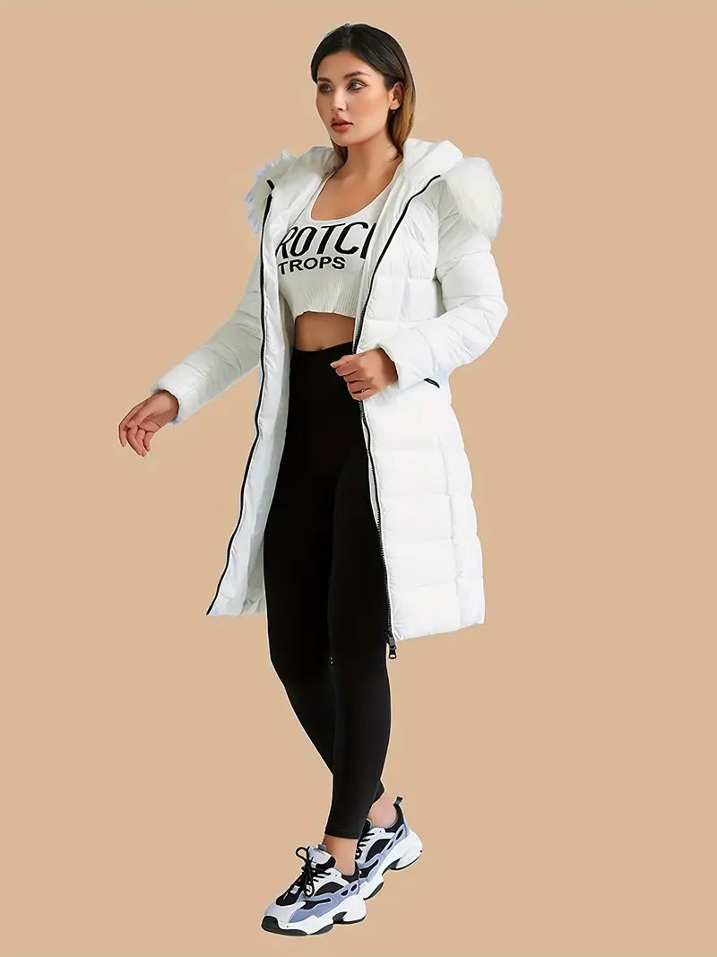 Damen Winter Parka – Warm, Dick, Mit Flauschigem Faux-Fur