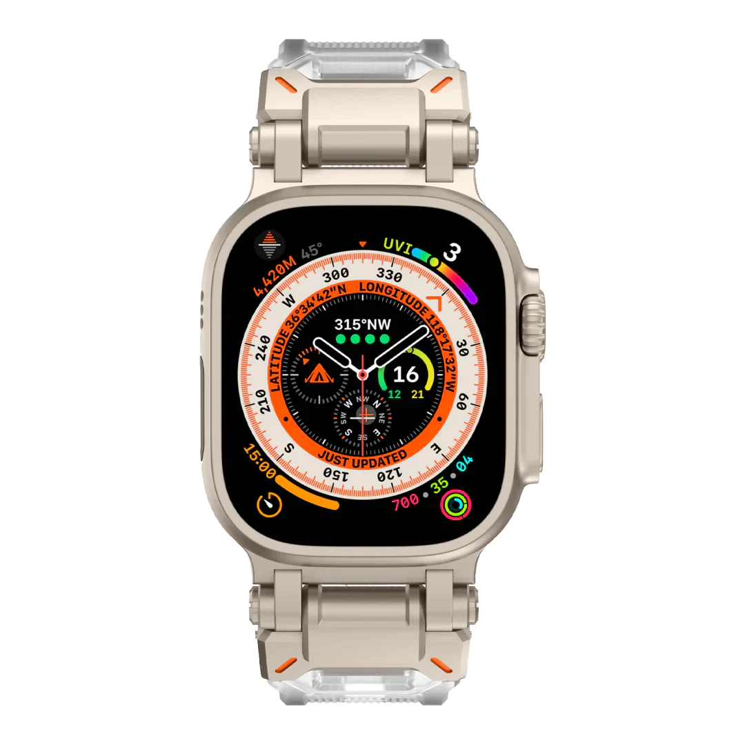 Neues Titan-Metallkopf-Silikonband für die Apple Watch